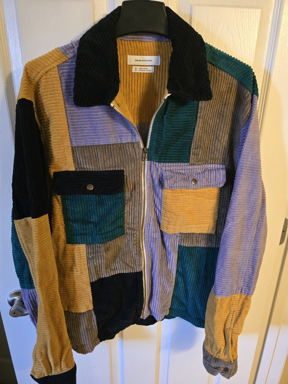 Urban Outfitters Patchwork Corduroy Jacket - Multicolor Fall Colors